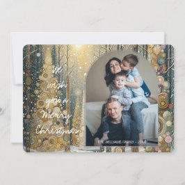 Custom Fun Farbenfrohe Abstrakte Winter Wunderland Feiertagskarte