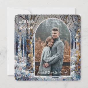 Custom Fun Farbenfrohe Abstrakte Winter Wunderland Feiertagskarte