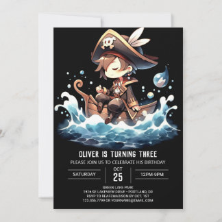 Custom Fun Pirate Geburtstag Einladung