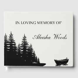 Custom Funeral and Memorial Minimal Sign-in Gästebuch