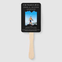 Custom Funeral Fan Remembered with Love  Fächer