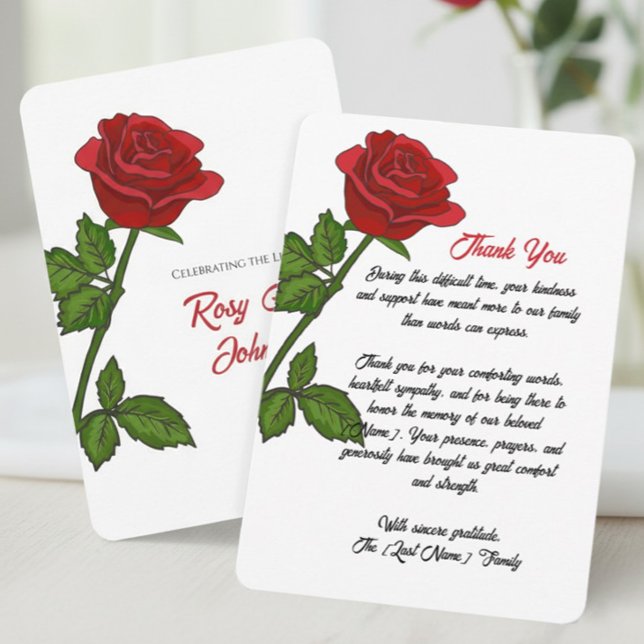 Custom Funeral Thank You Card Dankeskarte (Von Creator hochgeladen)