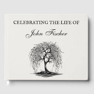 Custom Funeral Tree of Life Memorial Sign-In  Gästebuch