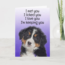 Custom Funny Birthday Card Bernese Mountain Dog Dankeskarte