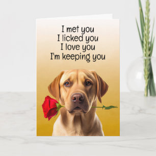 Custom Funny Birthday Card Goldenes Retriever Dankeskarte