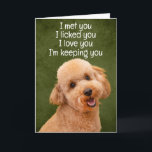 Custom Funny Birthday Card Poodle Dankeskarte<br><div class="desc">Poodle Funny Birthday Card Anpassungsoptionen: Ändern Sie den Anlass,  von wem die Karte stammt (der Name Ihres Hundes),  für wen die Karte bestimmt ist (z.B. Mama,  Vater,  Nan,  Gran,  Hausbruder oder -schwester,  etc.). Sie können auch das Hundebild ändern,  wenn Sie möchten,  Schriftart und Farbe oder die Hintergrundfarbe.</div>