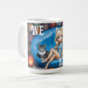 Custom Funny Childless Cat Ladys KAMALA 2024 Kaffeetasse
