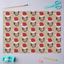 Custom Funny Christmas Weihnachtsmannmütze Face Fo Seidenpapier
