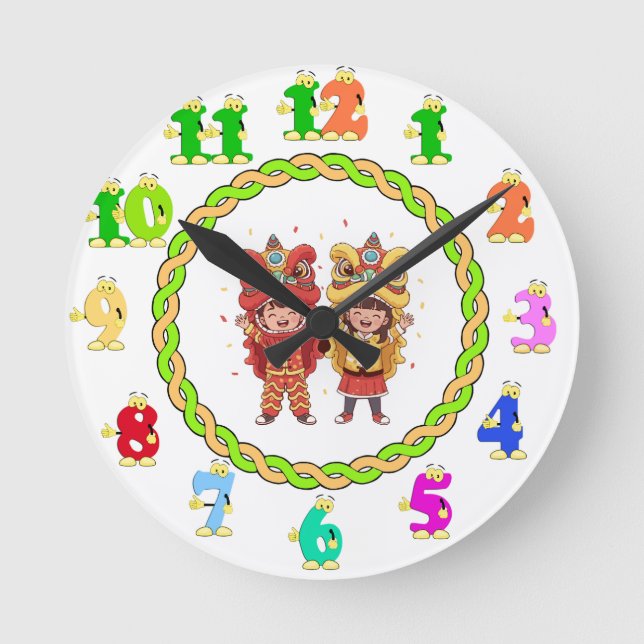 Custom Funny Clock Runde Wanduhr (Vorderseite)