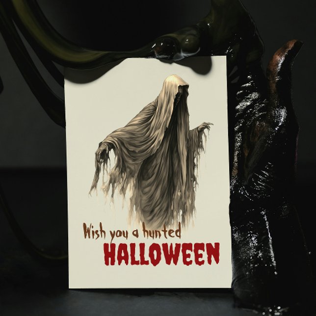Custom Funny Creepy Spooky Halloween Spuk Postkarte (Von Creator hochgeladen)