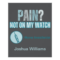 Custom Funny CRNA Nurse Anästhesist Kein Schmerz