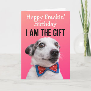 Custom Funny Dog Geburtstagskarte Dankeskarte
