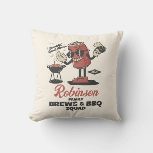 Custom Funny Family Barbeque Group Matching Kissen