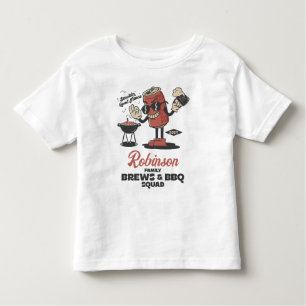 Custom Funny Family Barbeque Group Matching Kleinkind T-shirt