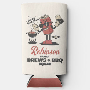Custom Funny Family Barbeque Group Matching Selters Dosenkühler