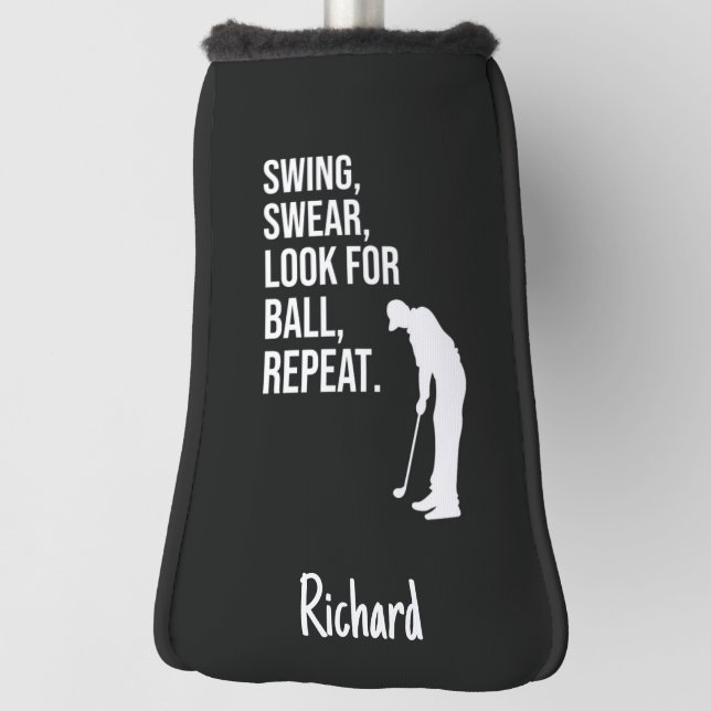 Custom Funny Golfer Gift For Him Men Humorous Golf Headcover (Rotieren 90)
