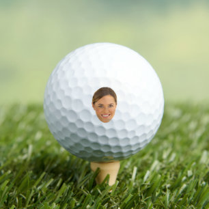 Custom Funny Golfer Sister Face Cut Out Foto Golfball