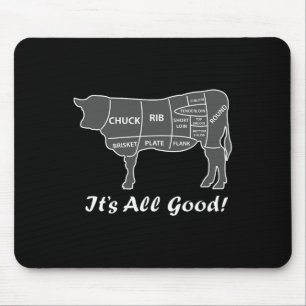Custom Funny Graphic Grillen Beef Brisket Steak Ri Mousepad
