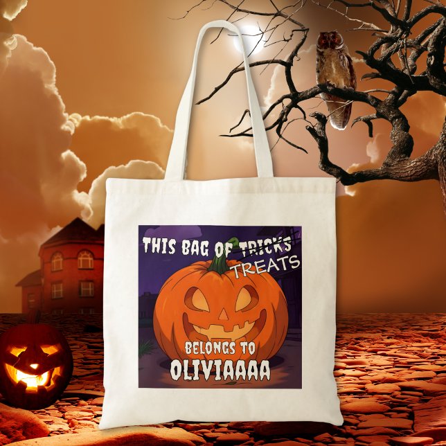 Custom Funny Halloween Trick oder Treat Tragetasche (Von Creator hochgeladen)