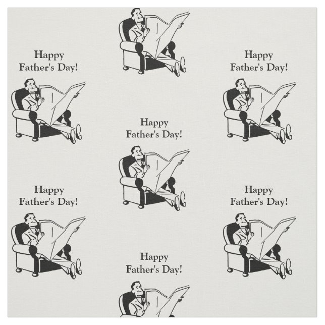 Custom Funny Happy Vathers Day Fabric Cotton Stoff (Muster)