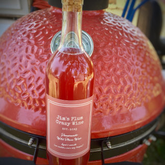 Custom Funny Homemade Wild Plum Weinetikett