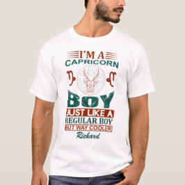 Custom Funny Ich bin ein Capricorn Boy Zodiac Sign T-Shirt