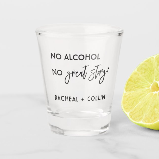 Custom Funny Liebhaber Hochzeitsfeier Shooters Schnapsglas (Vorderseite)