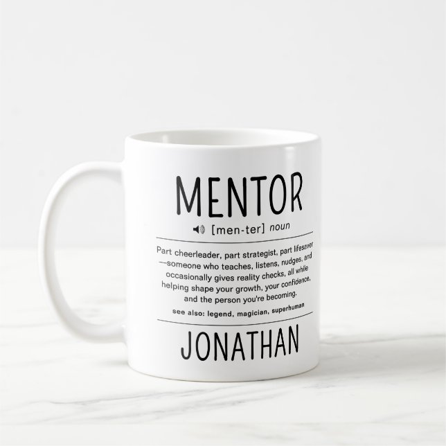  Custom Funny Mentor Coach Adviser Appreciation Kaffeetasse (Links)