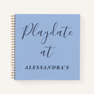 Custom Funny Pastel Blue Playdate Score Tracker  Notizbuch