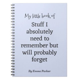 Custom Funny Quote Notebook für vergessene Mensche Notizblock