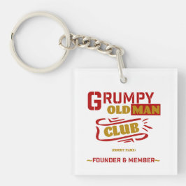 Custom Funny Schlüsselanhänger - Grumpy Old Man Cl