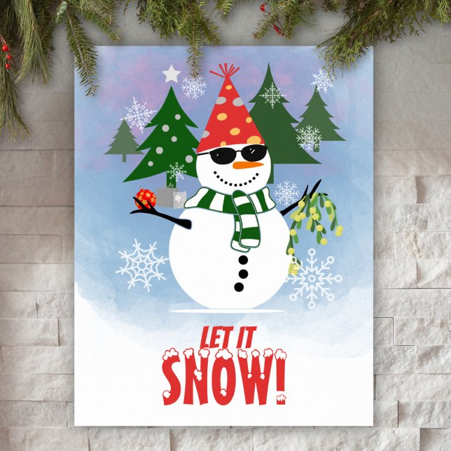 Custom Funny Snowman Party Weihnachtsbaum Poster (Von Creator hochgeladen)