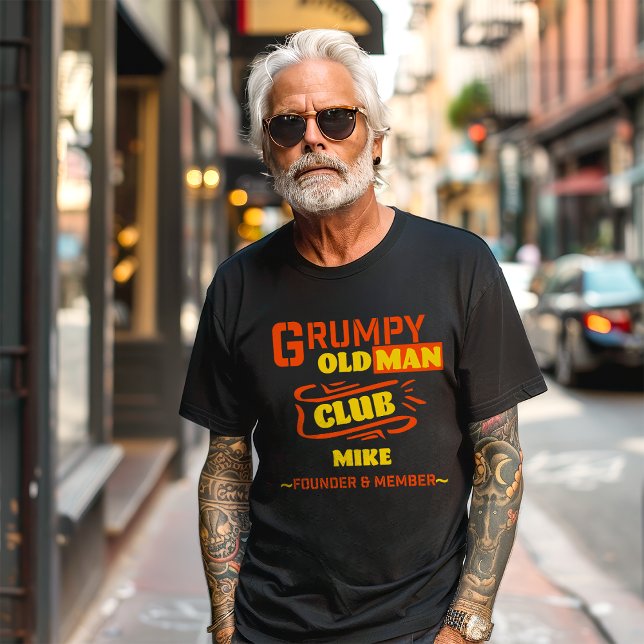 Custom Funny T - Shirt - Grumpy Old Man Club (Von Creator hochgeladen)