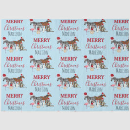Custom Funny Weihnachtstiere Weihnachtsmannmützen Seidenpapier