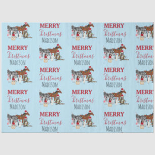 Custom Funny Weihnachtstiere Weihnachtsmannmützen  Seidenpapier
