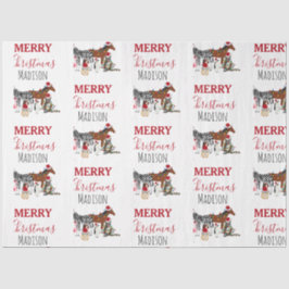 Custom Funny Weihnachtstiere Weihnachtsmannmützen Seidenpapier
