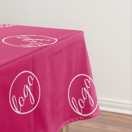 Custom Fuschia Hot Pink Show Logo Business Tischdecke