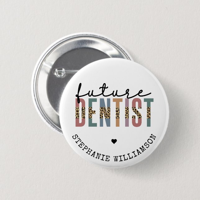 Custom Future Dentist Dentalschüler Geschenke Button (Vorne & Hinten)