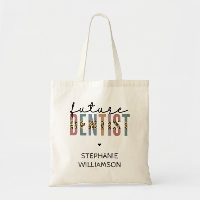 Custom Future Dentist Dentalschüler Geschenke Tragetasche (Vorne)