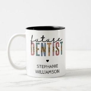 Custom Future Dentist Dentalschüler Geschenke Zweifarbige Tasse