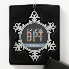 Custom Future DPT Arzt für Physikalische Therapie Schneeflocken Zinn-Ornament