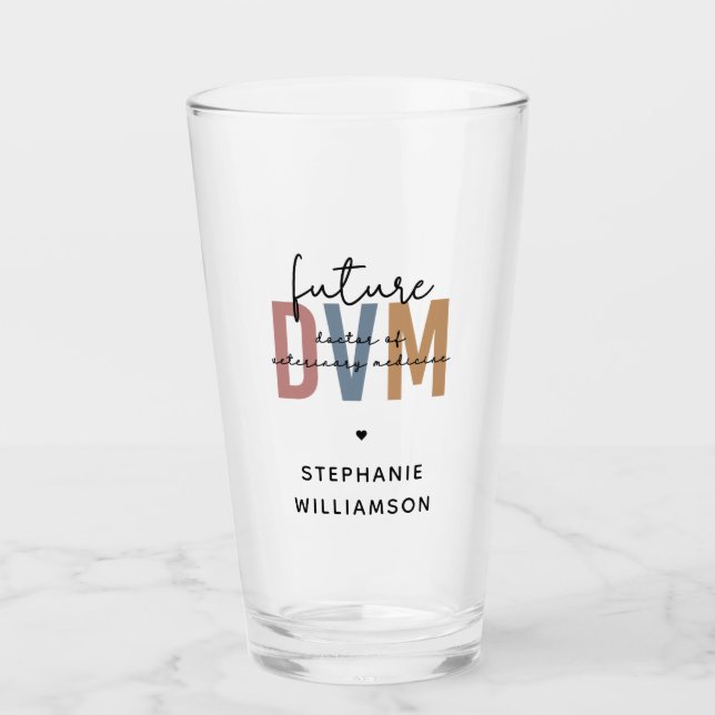 Custom Future DVM Doctor of Veterinary Medicine Glas (Vorderseite)