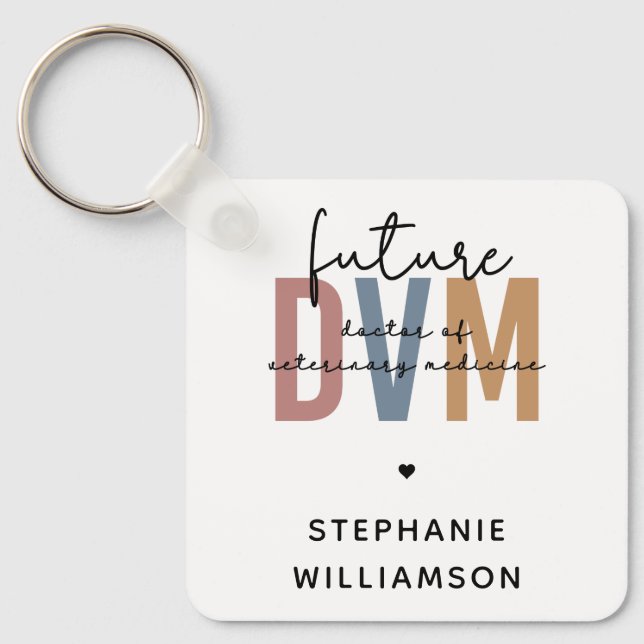 Custom Future DVM Doctor of Veterinary Medicine Schlüsselanhänger (Vorderseite)