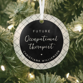 Custom Future OT Berufs-Therapeut Elegant Ornament Aus Glas