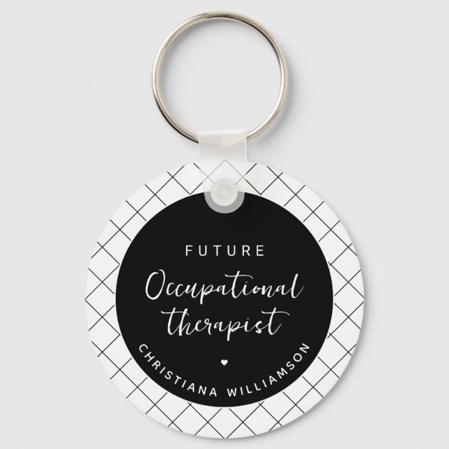 Custom Future OT Berufs-Therapeut Elegant Schlüsselanhänger (Vorderseite)