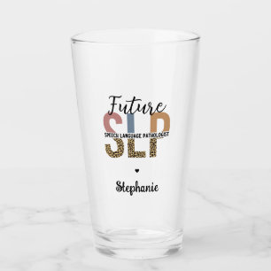 Custom Future SLP Speech Pathologe Leopard Print Glas