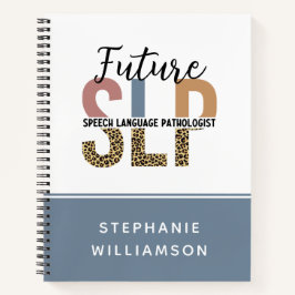 Custom Future SLP Speech Pathologe Leopard Print Notizbuch