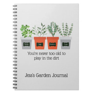 Custom Garden Journal Fusion Kräuter Notizblock