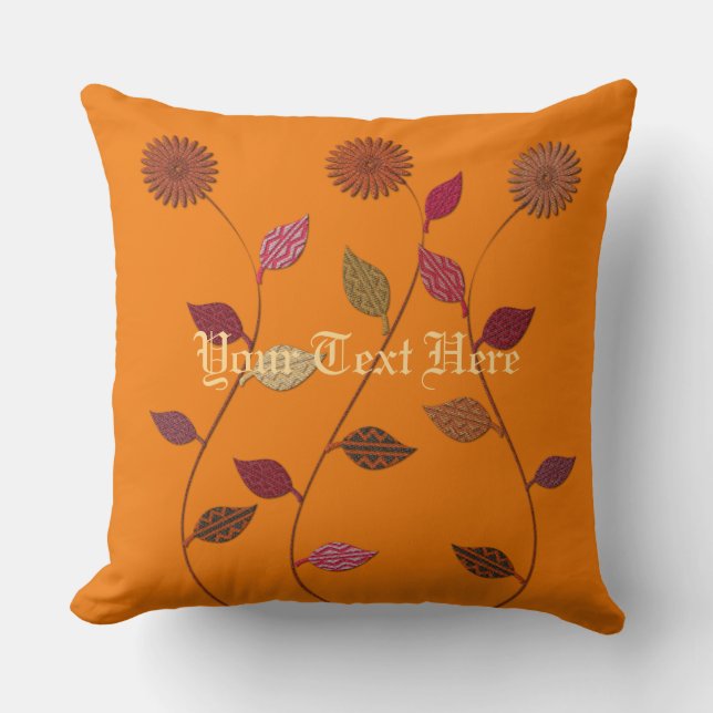 Custom Gardener Florist Fall Palette Floral Kissen (Vorderseite)