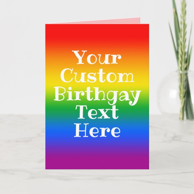 Custom Gay Birthday Karte (Vorderseite)